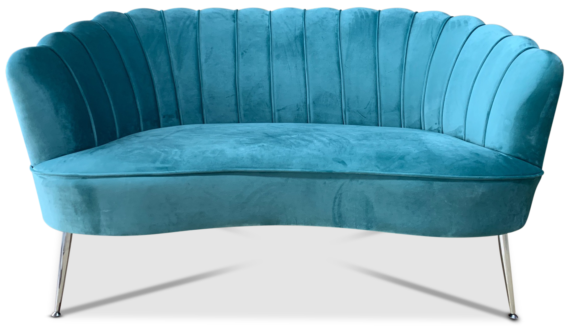 Snäckan 2personers sofa Turkis fløjl / Krom 3995 DKK 2personers