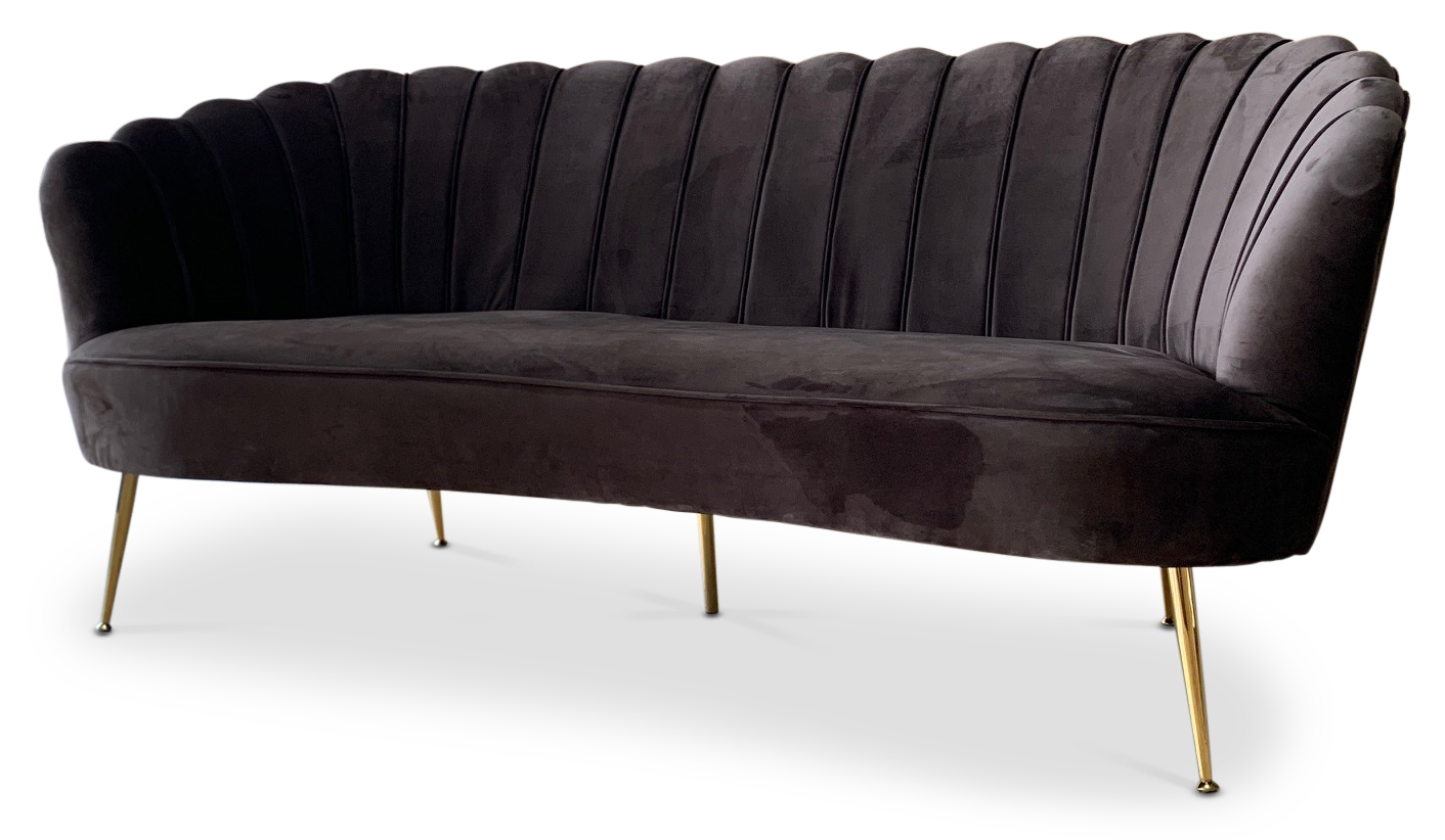 Snäckan 3personers sofa Brun fløjl / Messing 4795 DKK 3