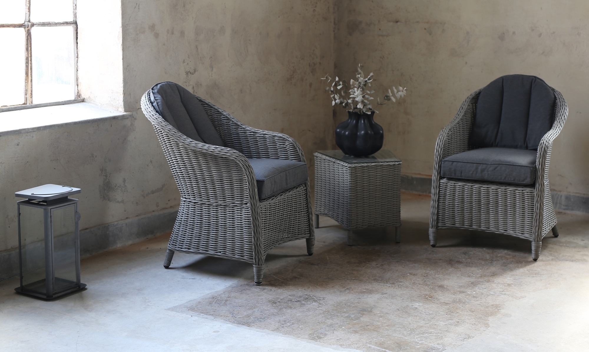 Solhaga Udend rs M bels t 2 L nestole Med Bord Gr Polyrattan 2995 solhaga-udend-rs-m-bels-t-2-l-nestole-med-bord-gr-polyrattan-2995