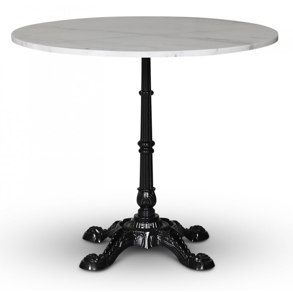 Flair spisebord Ø85 cm - Mystery E108 fod / Lys marmor - DKK - Trendrum.dk
